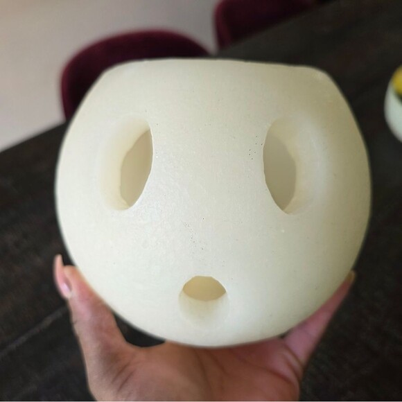 Vintage Hallmark Wax White Built In Candle  Halloween Spooky Ghost NWOT Hollow - Picture 6 of 8